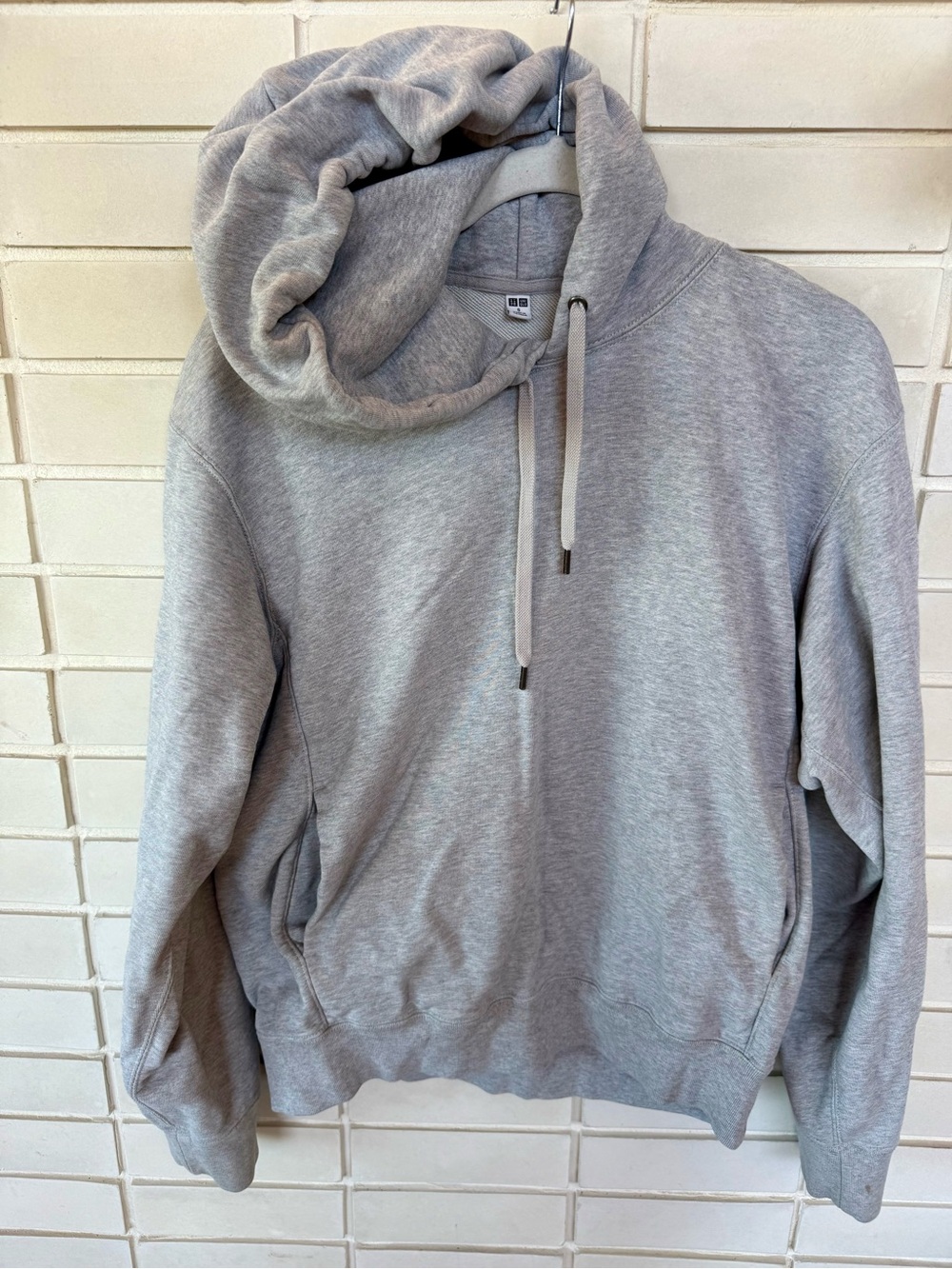 💯 Cotton* Uniqlo Unisex Pullover Hoodie * Gray * Size S
